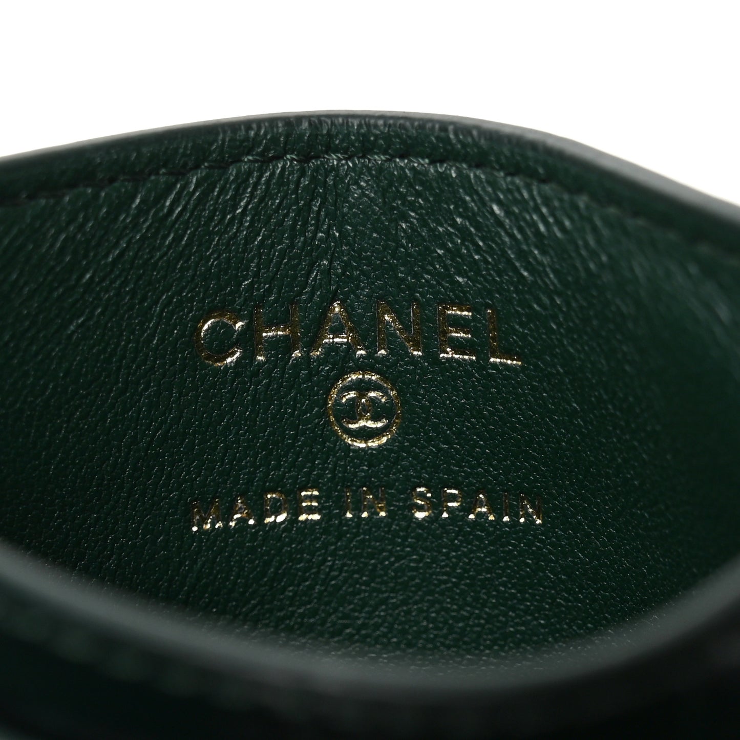 Calfskin Crocodile Embossed Crococo Card Holder Emerald