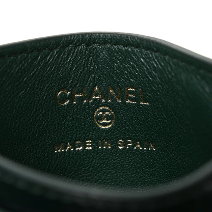 Chanel Calfskin Crocodile Embossed Crococo Card Holder Emerald 6 of 8