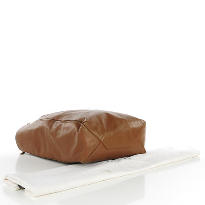 Celine Lambskin Vertical Zip Gusset Cabas Camel 4 of 9