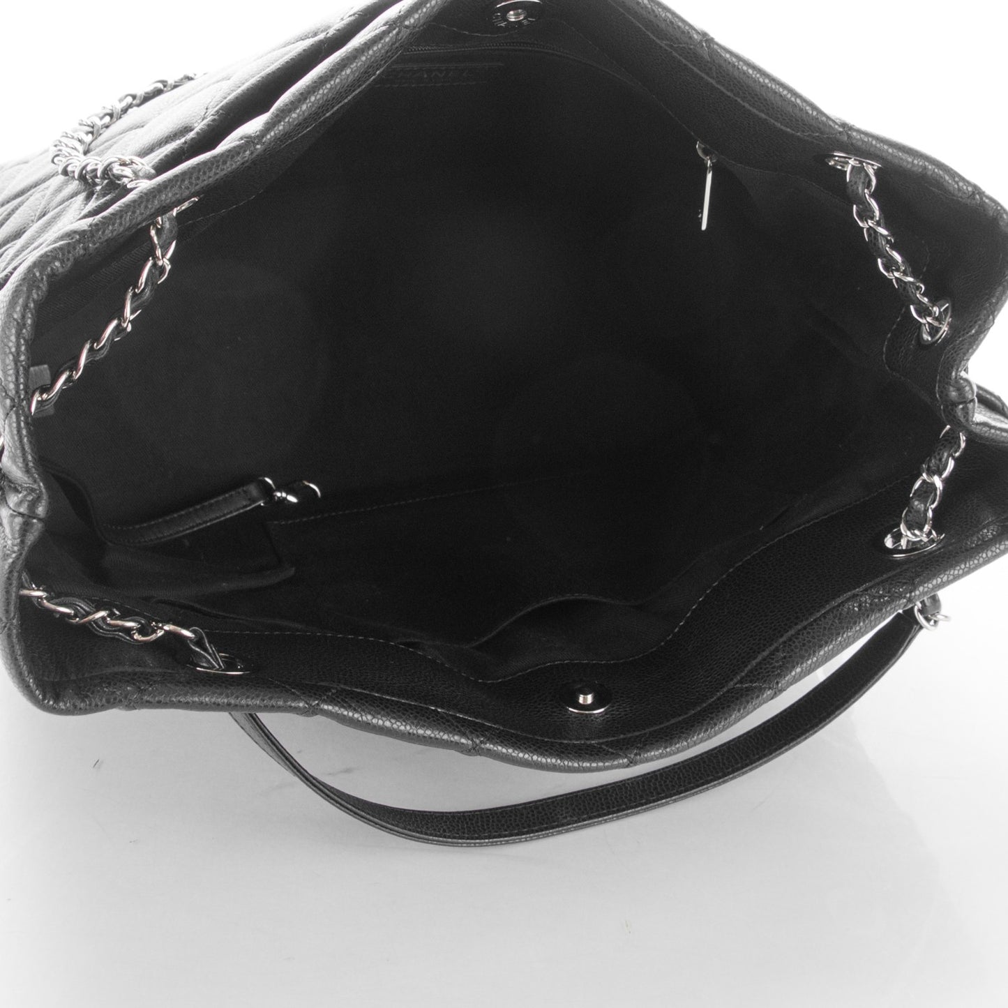 Caviar Quilted Timeless CC Soft Tote Black