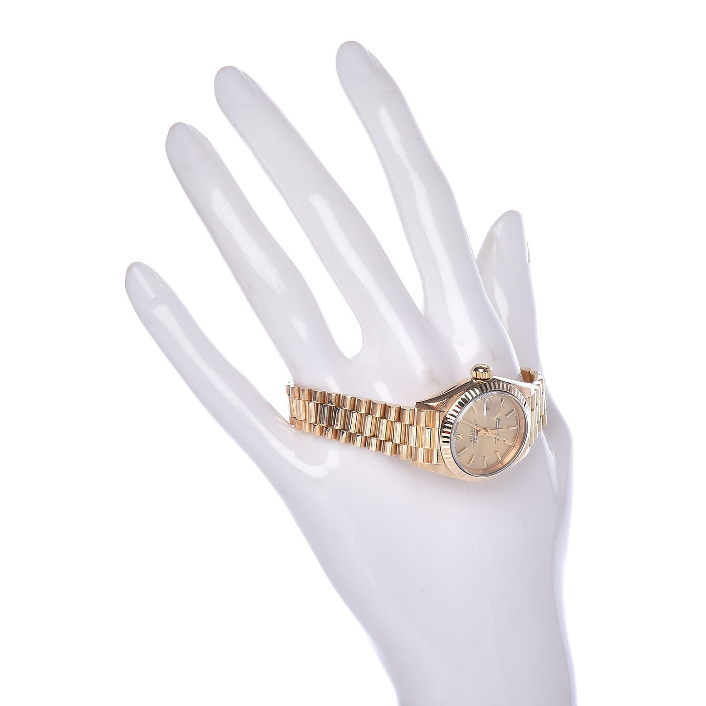 18K Yellow Gold 26mm Datejust President Watch Champagne 79178