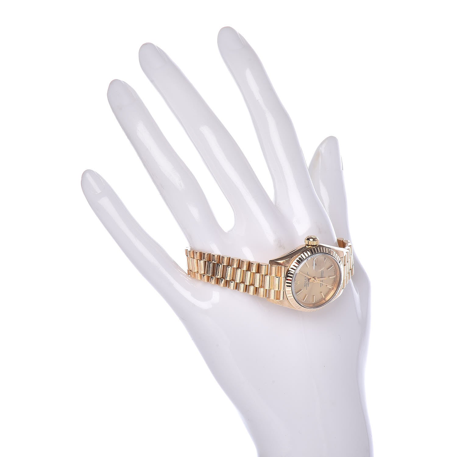 Rolex 18K Yellow Gold 26mm Datejust President Watch Champagne 79178 2 of 5