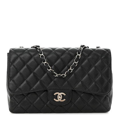 Chanel Caviar Quilted Jumbo Single Flap Black 1 of 15
