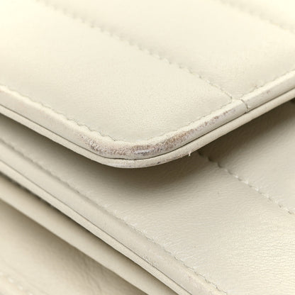 Saint Laurent Lambskin Matelasse Small Vicky Chain Bag White 10 of 17