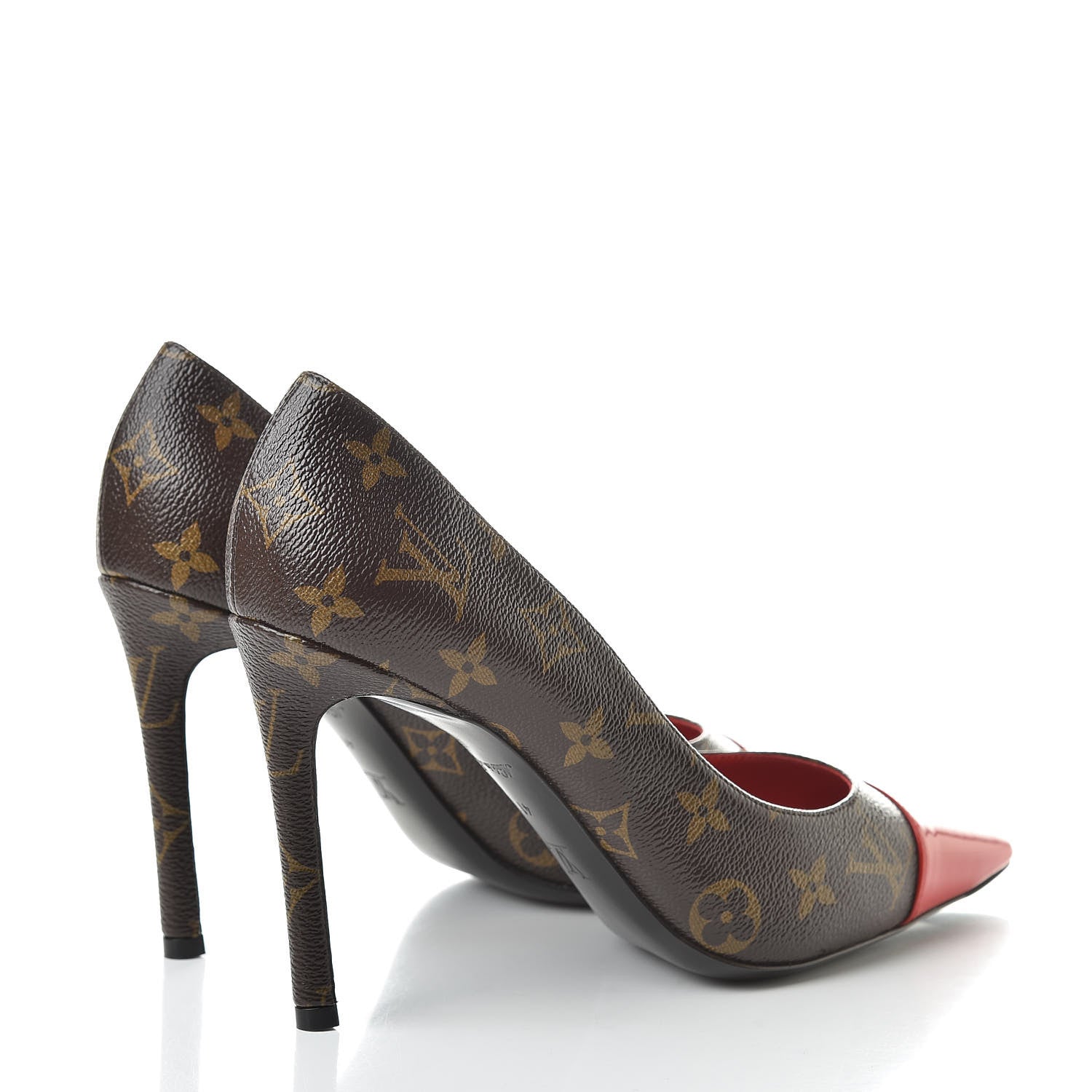 Louis Vuitton Monogram Cherie Pumps 41 Red 4 of 9
