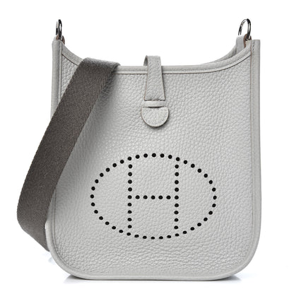 Hermes Taurillon Clemence Amazone Evelyne TPM Gris Perle Etain 1 of 8