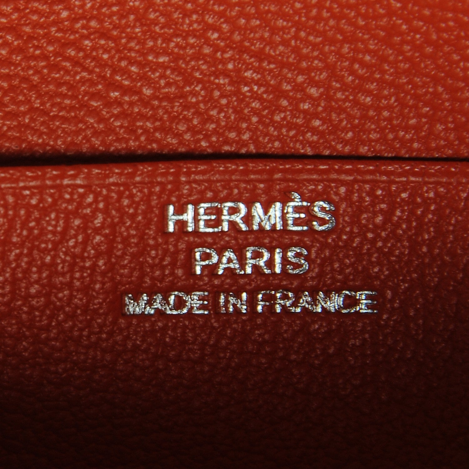 Hermes Ostrich Bearn Compact Wallet Orange 6 of 7