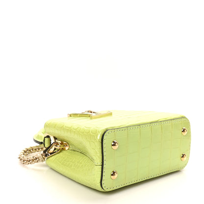 Louis Vuitton Iridescent Alligator Nano Capucines Lime 5 of 10