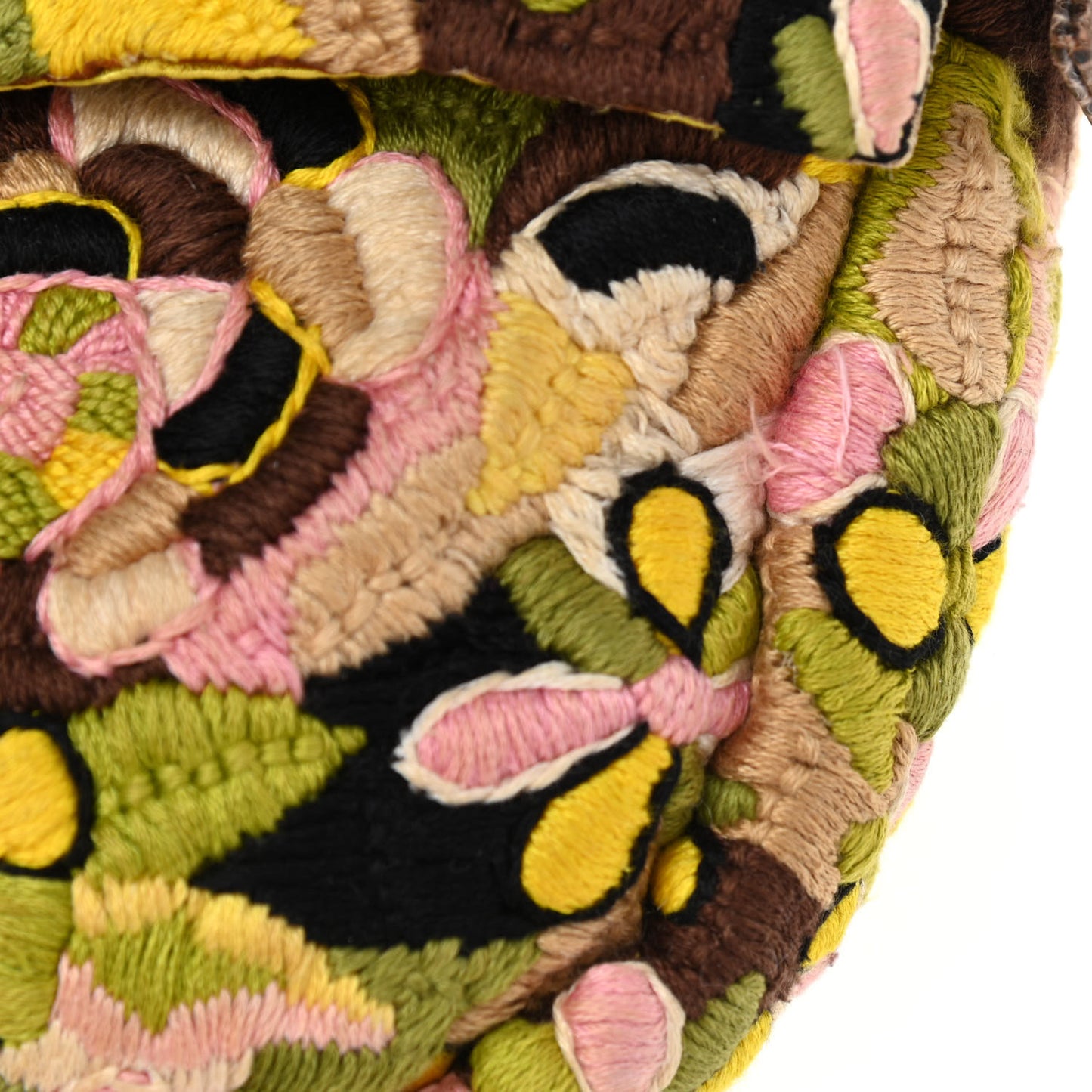 Lizard Embroidered Flower Baguette Pink Multicolor