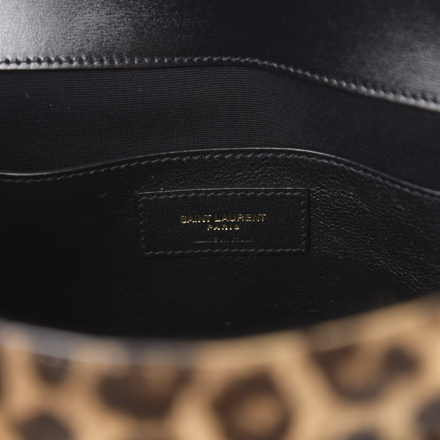 Calf hair Calfskin Manhattan Baguette Black