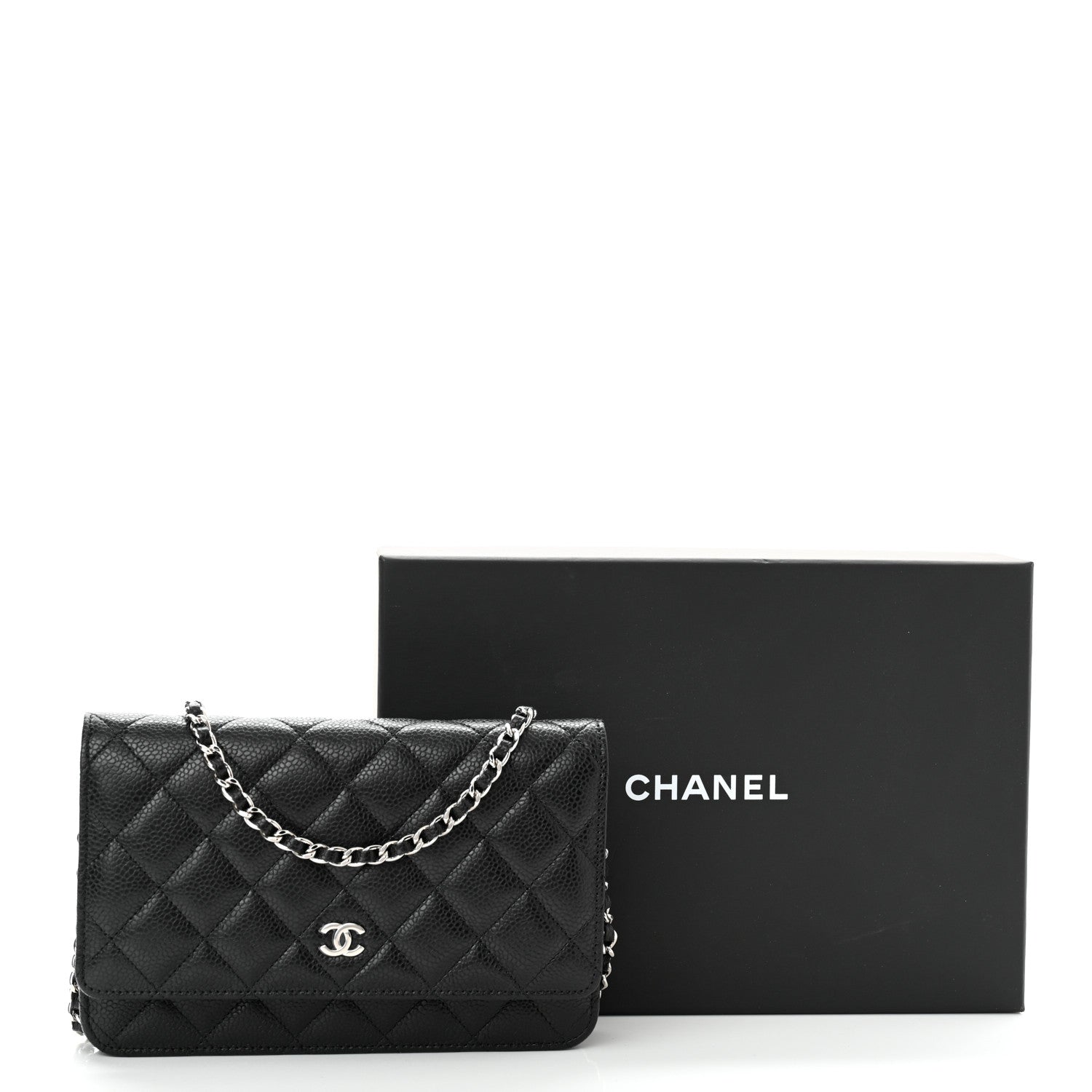 Chanel Caviar Quilted Wallet On Chain WOC Black 12 of 12