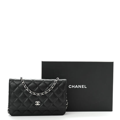 Chanel Caviar Quilted Wallet On Chain WOC Black 12 of 12