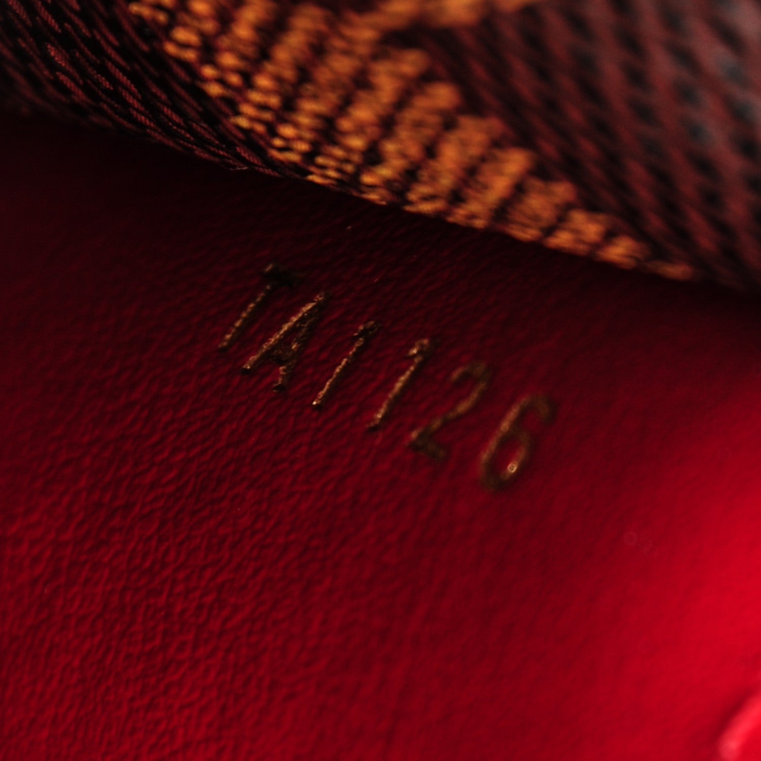 Louis Vuitton Damier Ebene Emilie Wallet Red 7 of 7