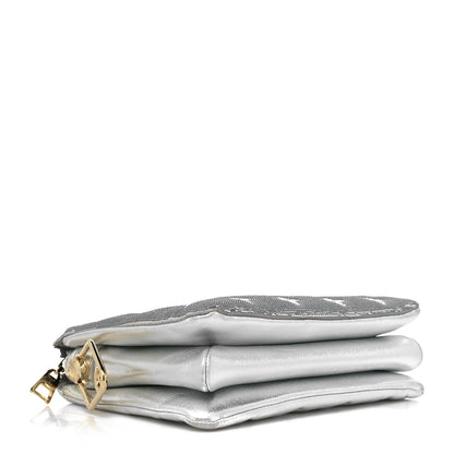 Louis Vuitton Satin Sequin Embroidered Monogram Coussin BB Silver 4 of 11