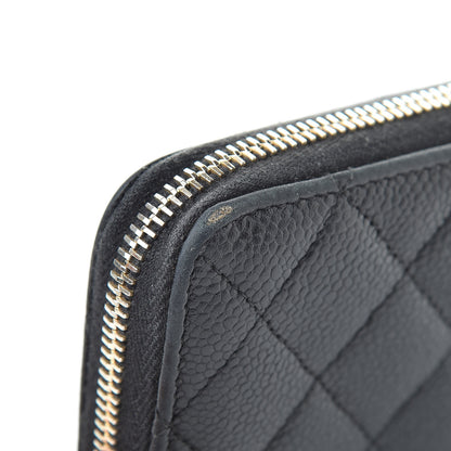 Chanel Caviar Quilted Large Gusset Zip Around Wallet Black 13 of 16