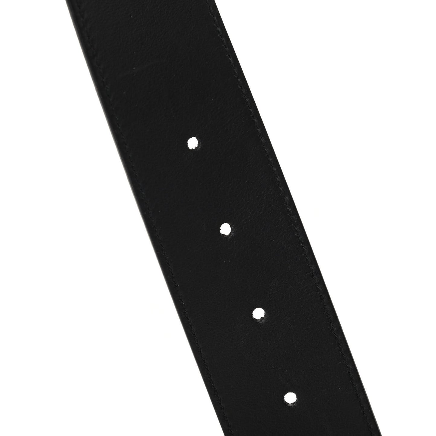 Moon Calfskin Pearl Double G 40mm Belt 95 38 Black Cream