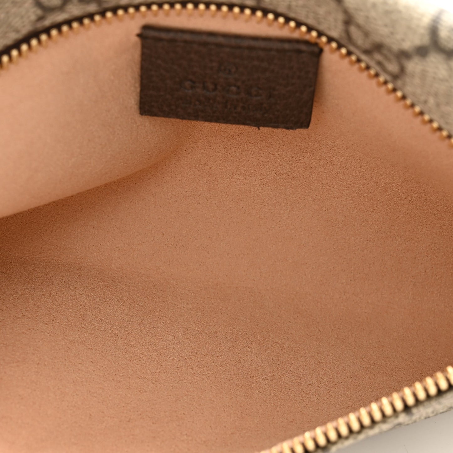 GG Supreme Monogram Large Rajah Chain Clutch Brown