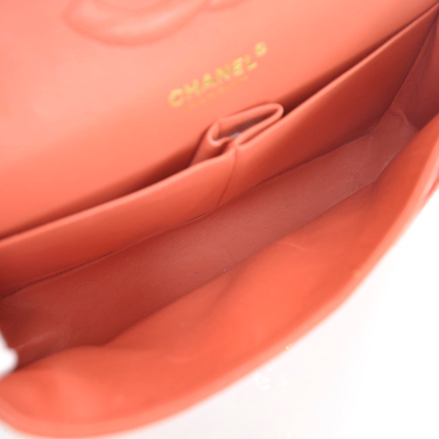 Chanel Caviar Medium Double Flap Coral 6 of 9