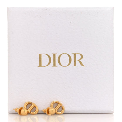 Christian Dior Metal Petit CD Drop Earrings Gold 5 of 5