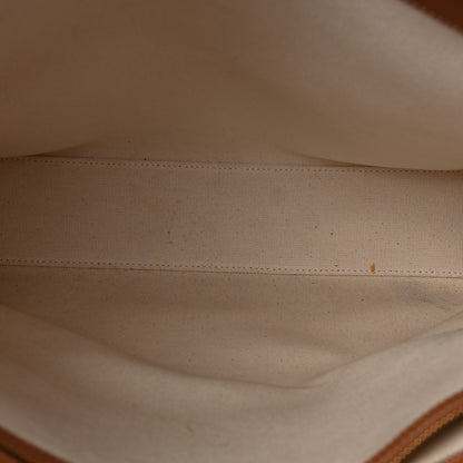 Celine Canvas Calfskin Logo Print Vertical Cabas Natural Tan 5 of 9