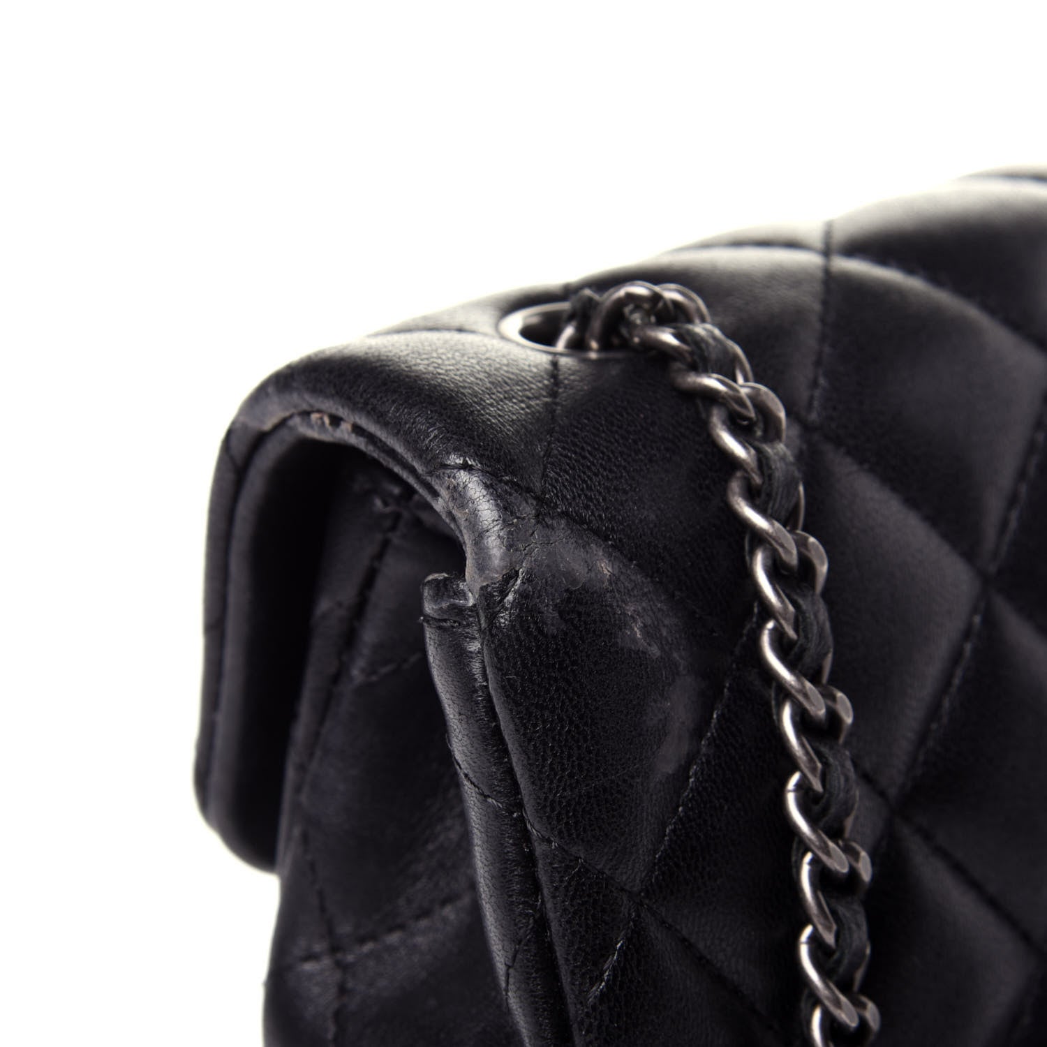 Chanel Lambskin Quilted Extra Mini Rectangular Flap Black 4 of 14