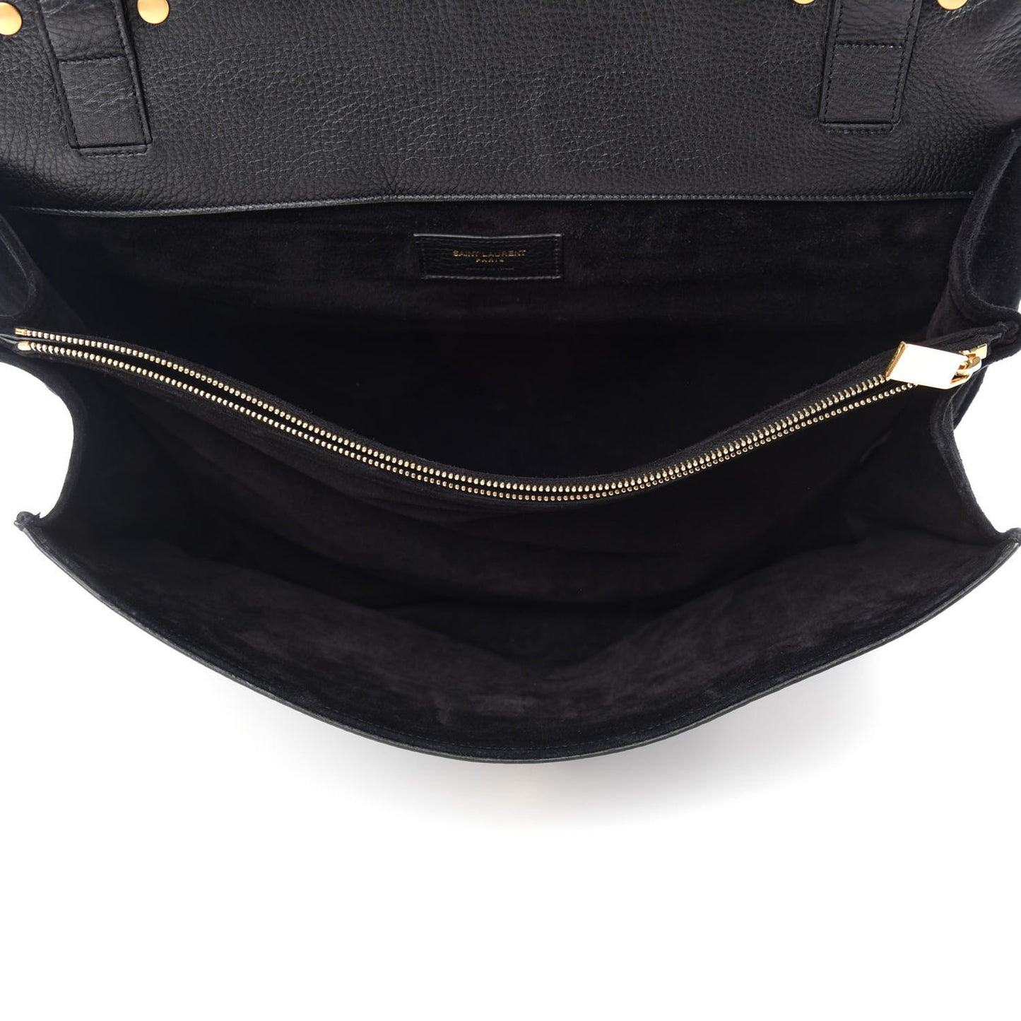 Calfskin Suede Large Muse Two Black