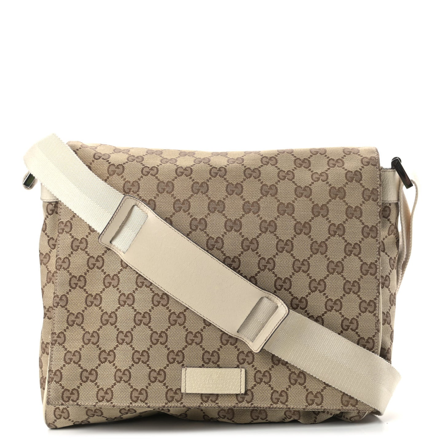 Monogram Small Flap Messenger Bag Beige Off White
