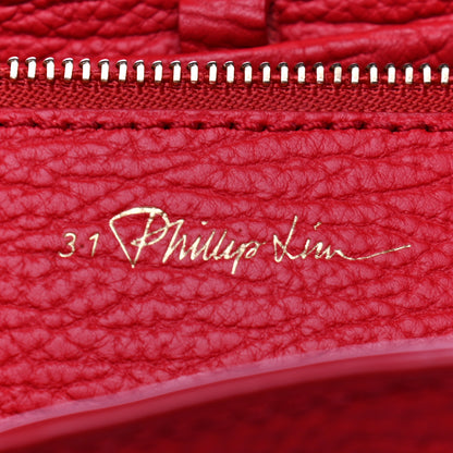 3.1 Phillip Lim Textured Calfskin Medium Pashli Satchel Red 6 of 9