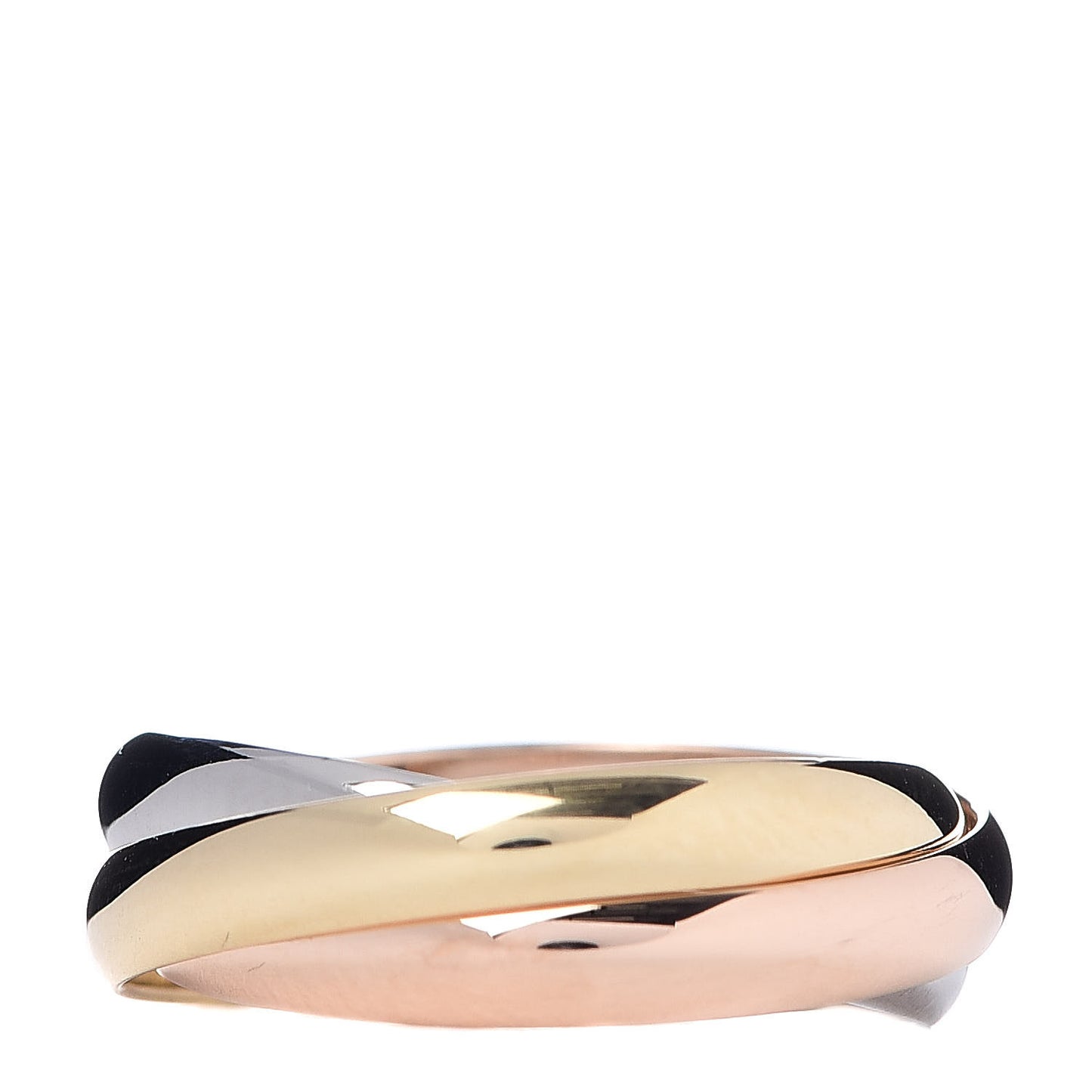 18K Pink Yellow White Gold Small Trinity Ring 50 5.25