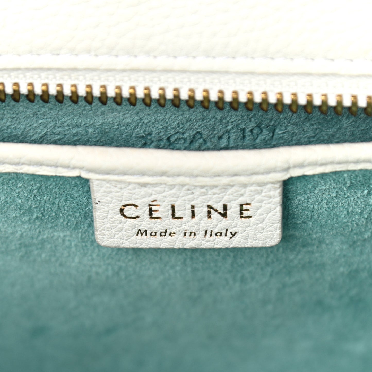 Drummed Calfskin Nano Luggage White