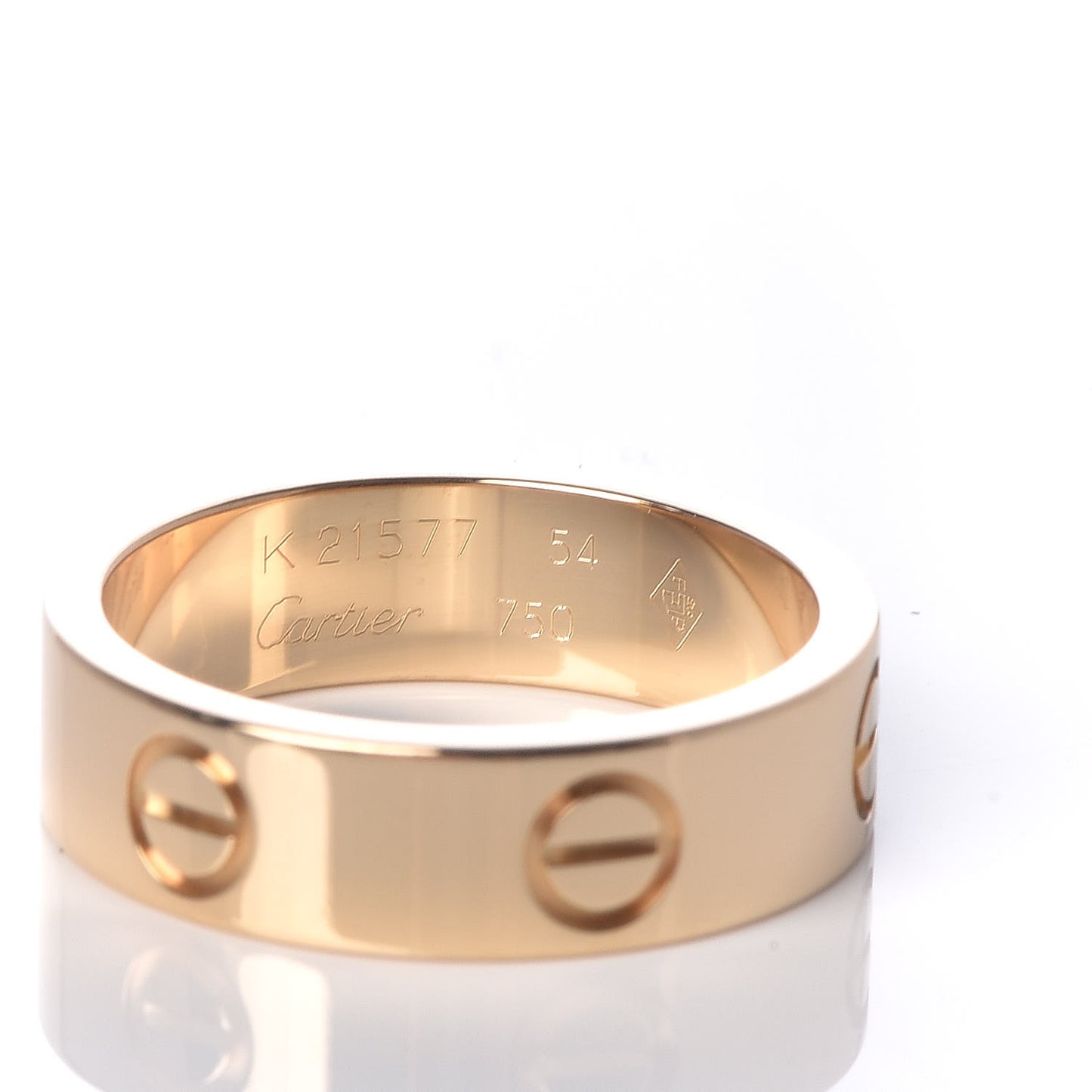 18K Yellow Gold 5.5mm LOVE Ring 54 6.75