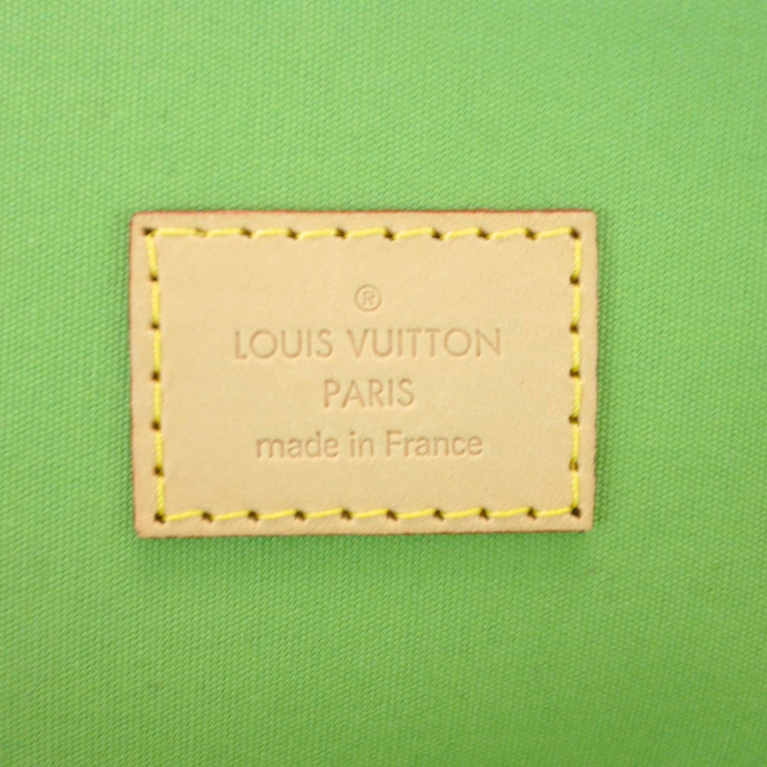 Louis Vuitton Vernis Alma MM Vert Tonic 8 of 9