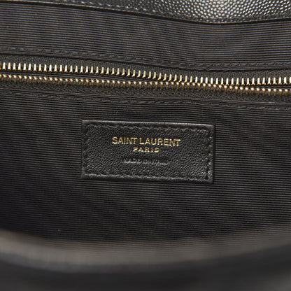 Saint Laurent Grain De Poudre Large Tri-Quilt Monogram Satchel Black 7 of 20