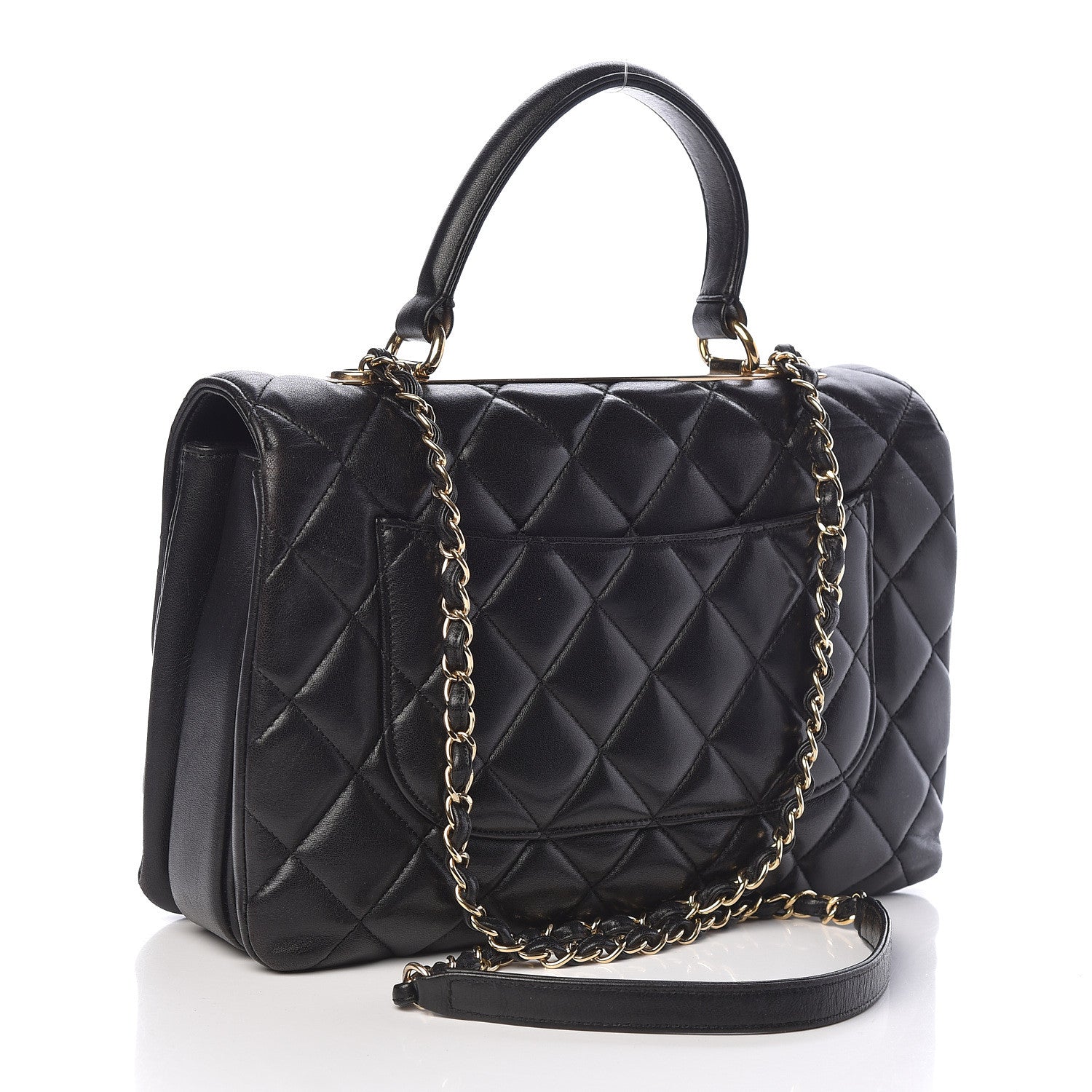 Chanel Lambskin Quilted Medium Trendy CC Flap Dual Handle Bag Black 3 of 10