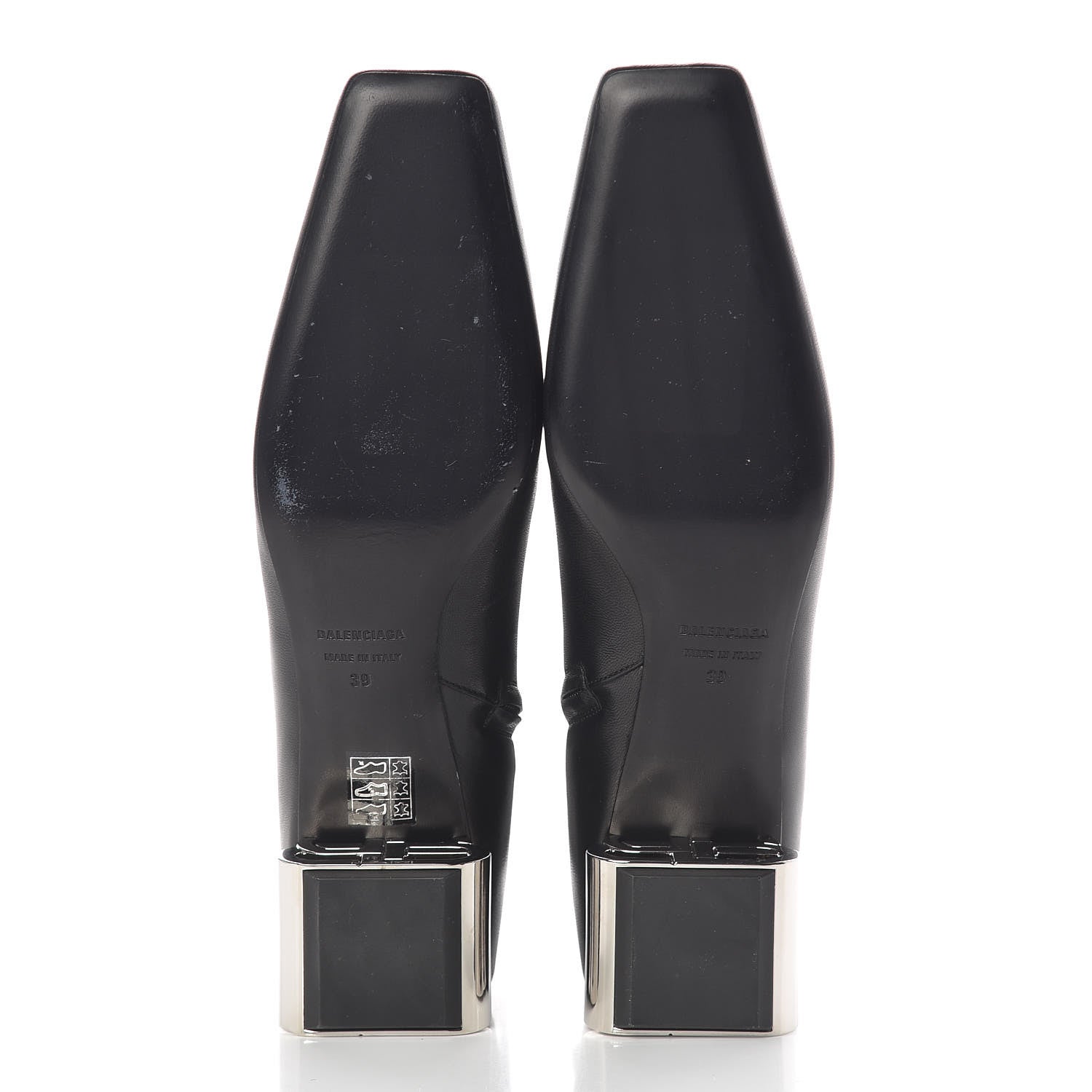 Balenciaga Sheepskin Typo Ankle Booties 39 Black 6 of 11