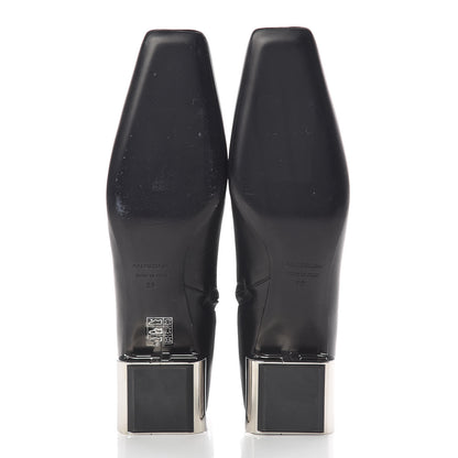 Balenciaga Sheepskin Typo Ankle Booties 39 Black 6 of 11
