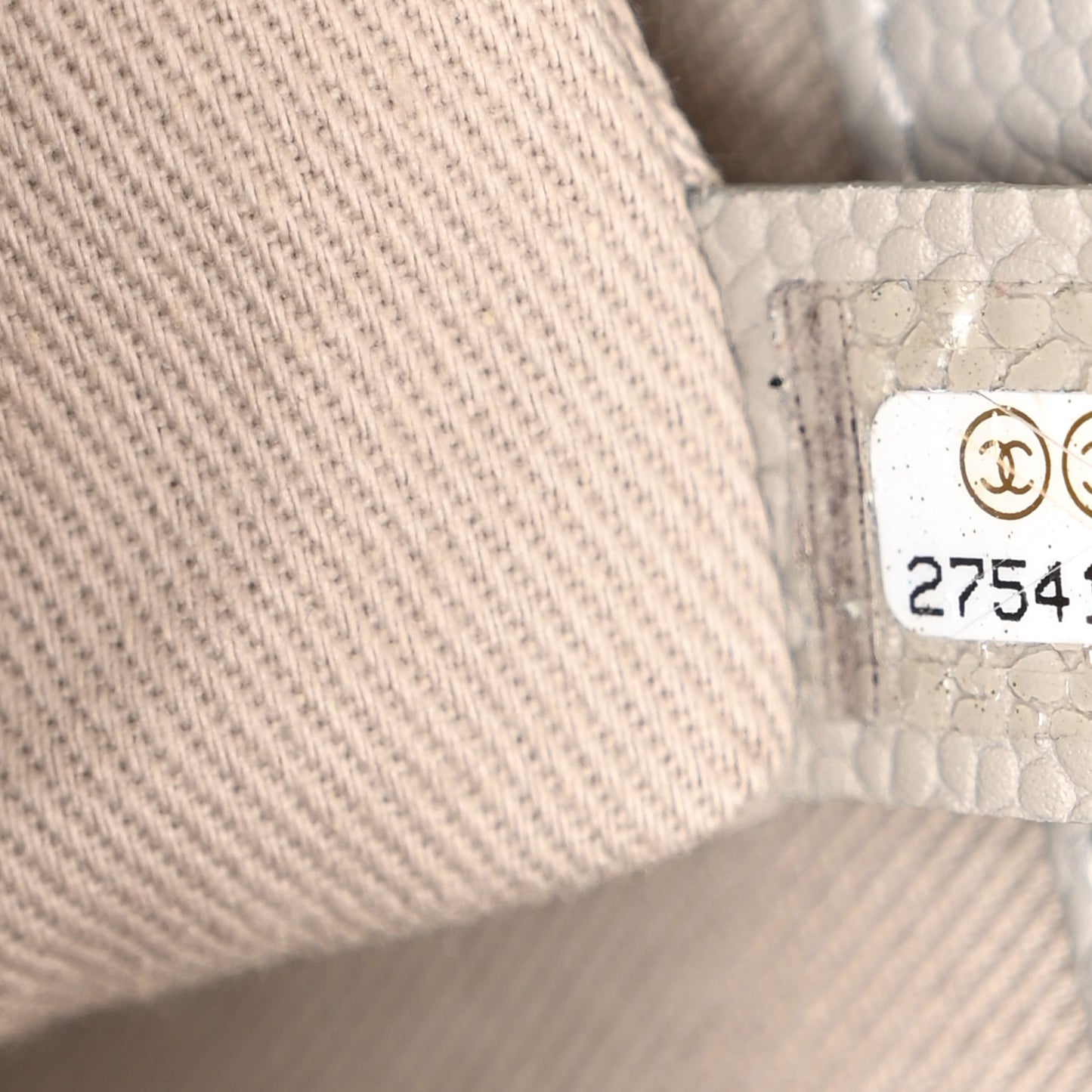 Grained Calfskin Small Stitched Flap Grey