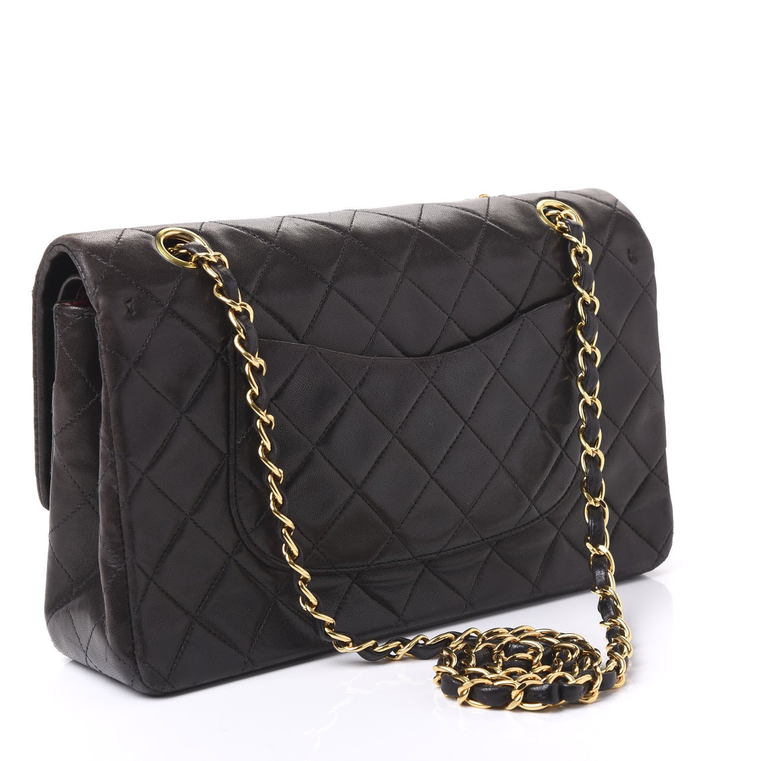 Chanel Lambskin Quilted Medium Double Flap Black 2 of 9
