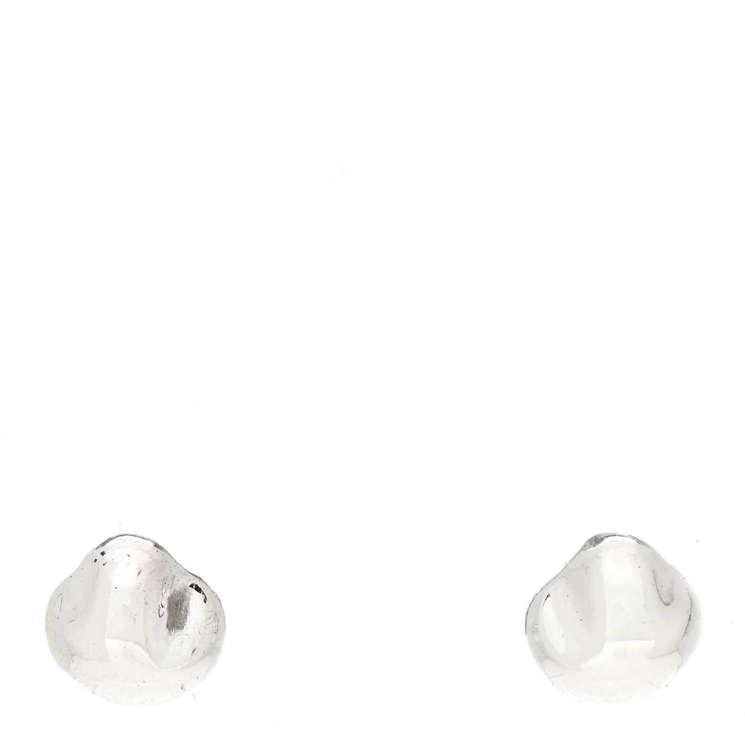 Tiffany Sterling Silver Elsa Peretti Nugget Earrings 1 of 4