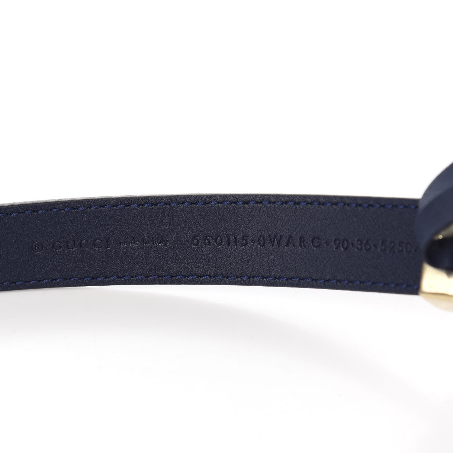 Gucci Calfskin Sylvie Stripe Torchon Double G 20mm Belt 90 36 Maritime Hibiscus Red Mystic White 5 of 5