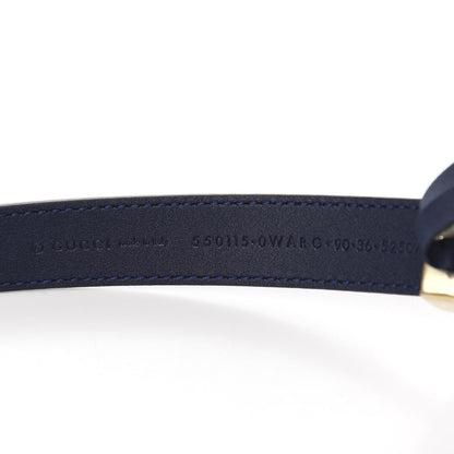 Gucci Calfskin Sylvie Stripe Torchon Double G 20mm Belt 90 36 Maritime Hibiscus Red Mystic White 5 of 5