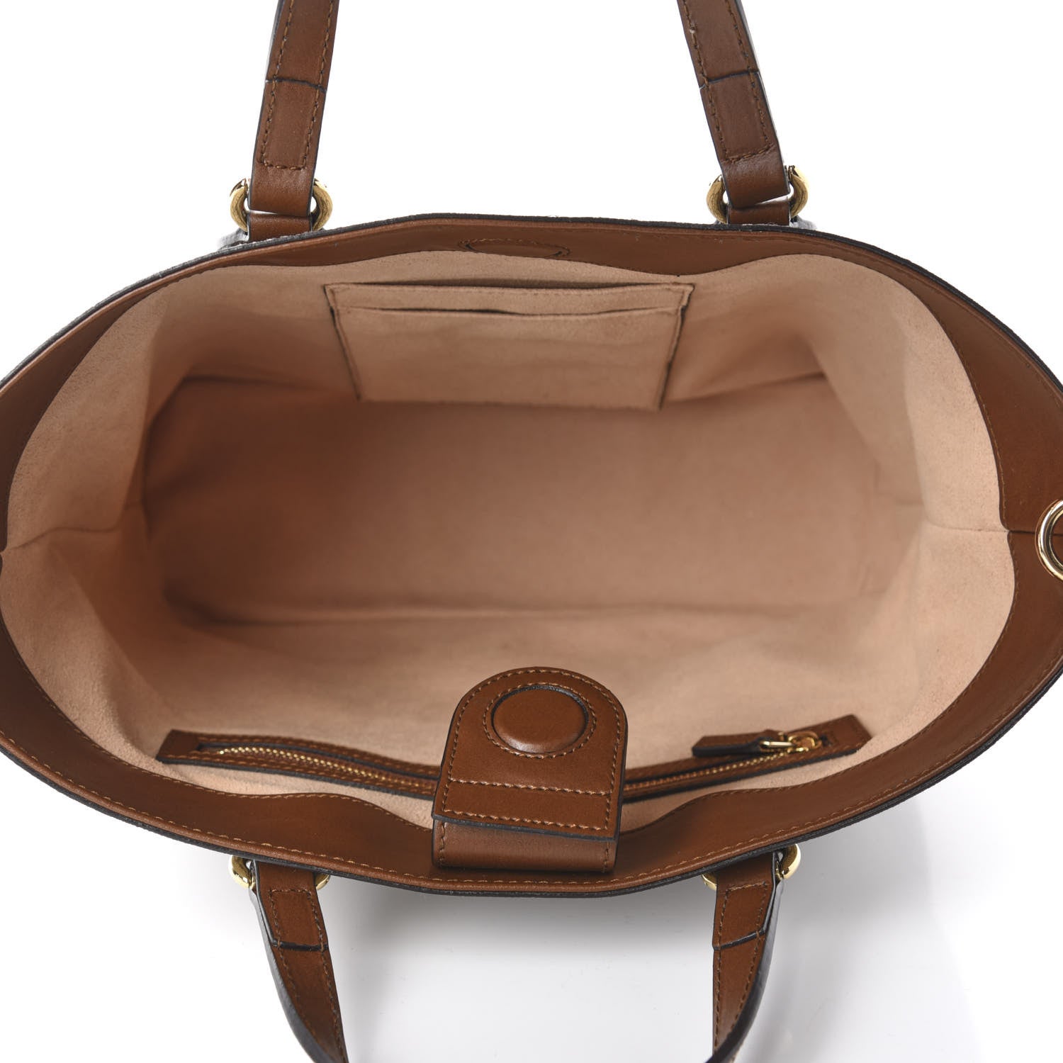 Gucci Soft GG Supreme Monogram Small Crossbody Tote Beige Cuir 5 of 10