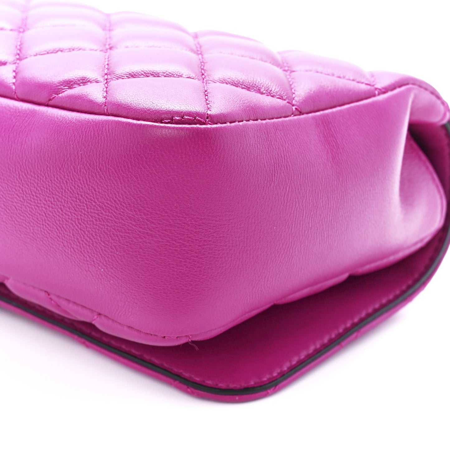 Nappa Quilted Small Medusa Chain Crossbody Pink