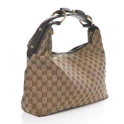 Gucci Monogram Medium Horsebit Chain Hobo Dark Brown 3 of 10