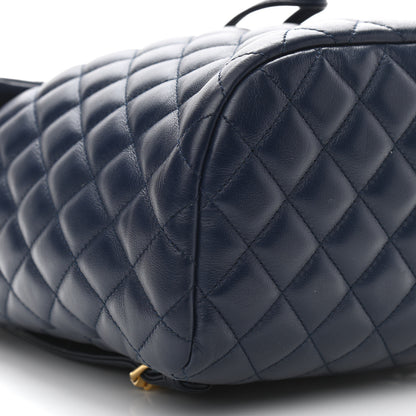 Chanel Lambskin Quilted Small Urban Spirit Backpack Navy 9 of 13
