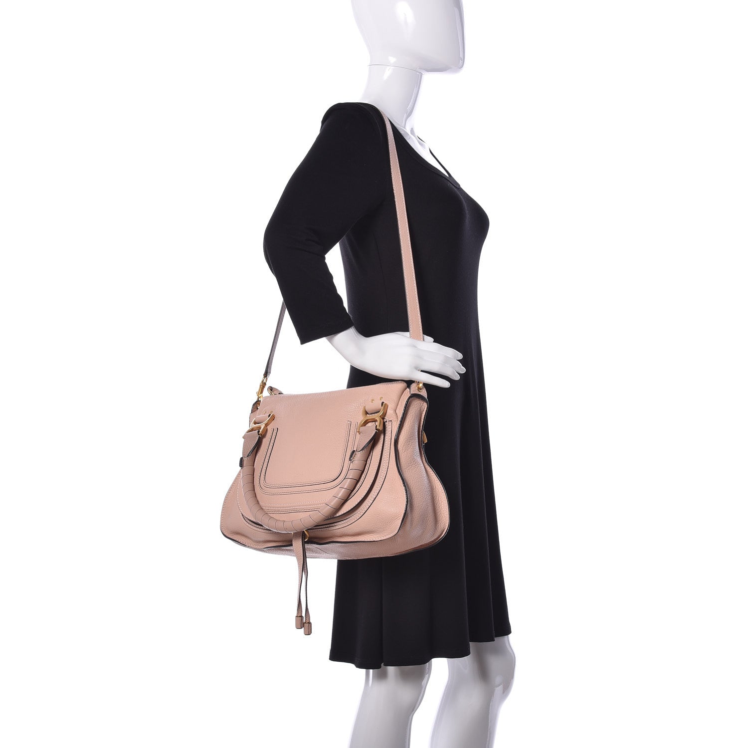 Chloe Calfskin Medium Marcie Satchel Pale Pink 2 of 10