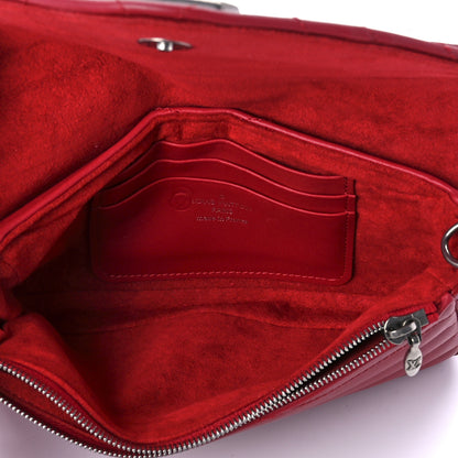 Louis Vuitton Calfskin New Wave Chain Pochette Scarlet 4 of 9