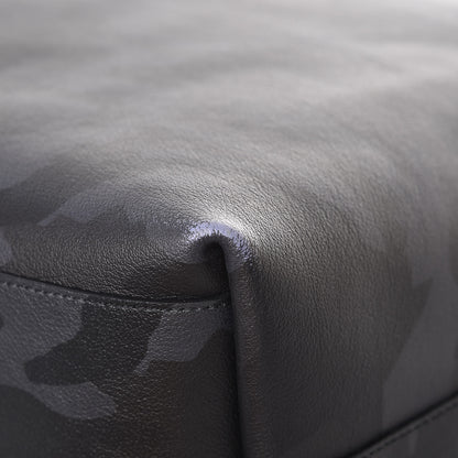 Saint Laurent Calfskin Camouflage Shopping Tote Black Grey 12 of 13