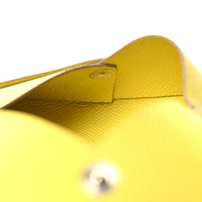 Hermes Epsom Calvi Card Case Lime 7 of 11