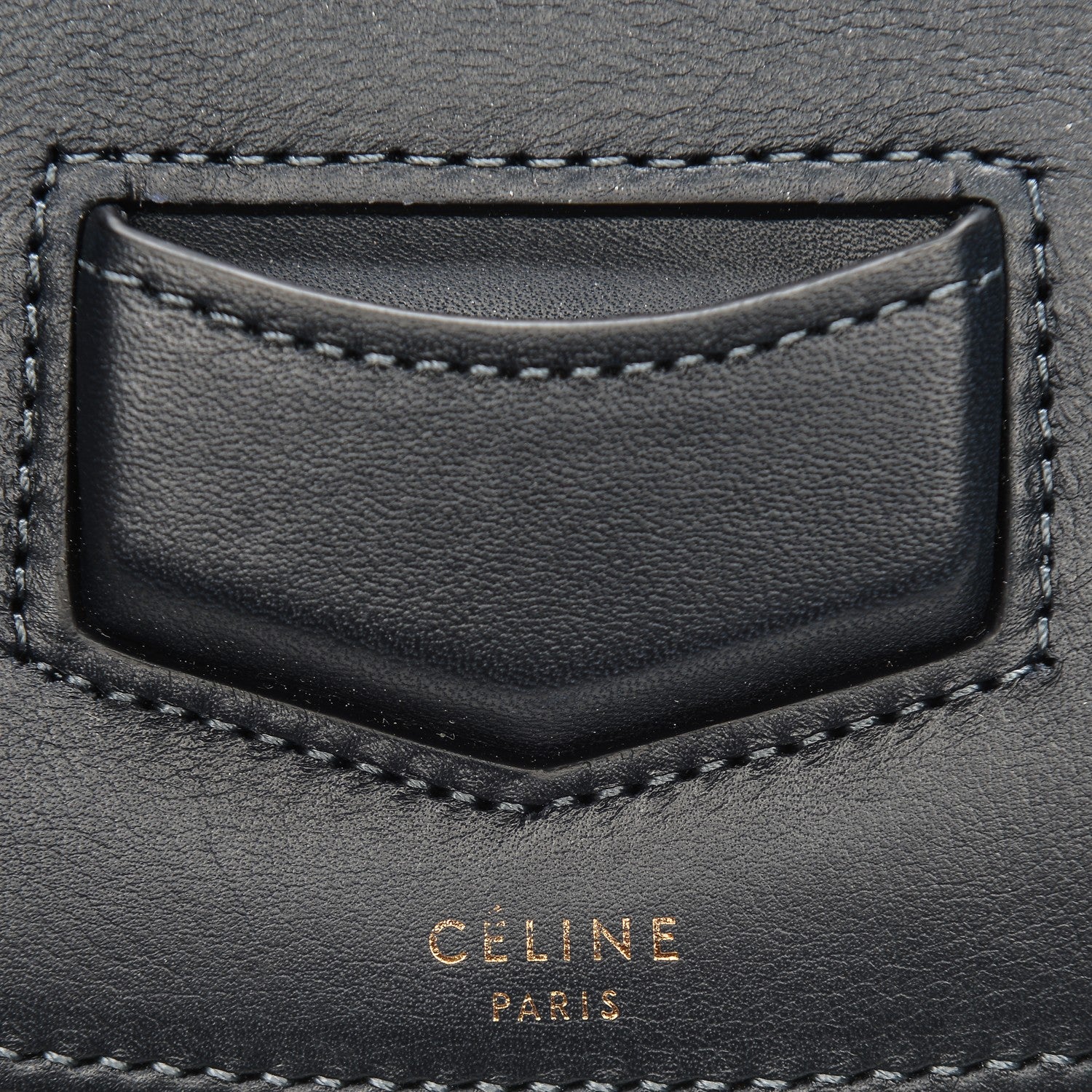 Celine Smooth Calfskin Small Trotteur Navy Blue 6 of 7